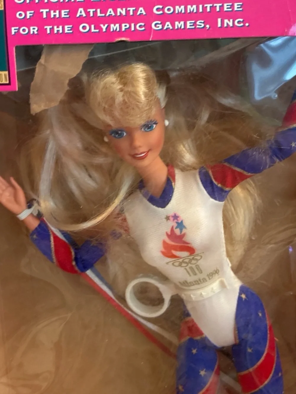 Barbie Olympic Gymnast Doll in Red, White & Blue Leotard